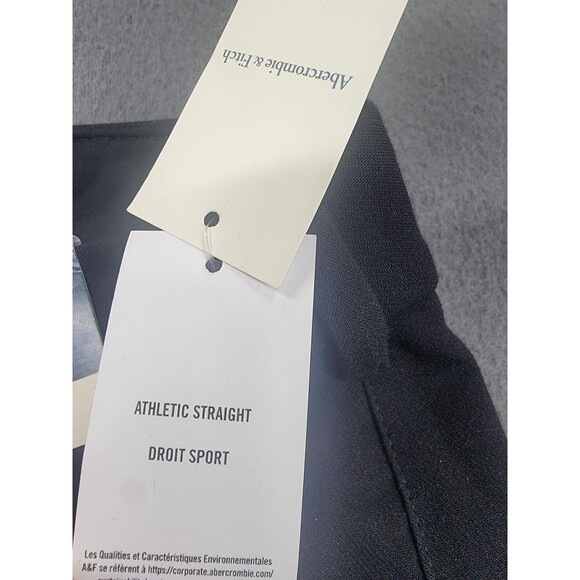 Abercrombie & Fitch Pants Mens 34x34 Black Athletic Straight Dress Slacks - Picture 7 of 13